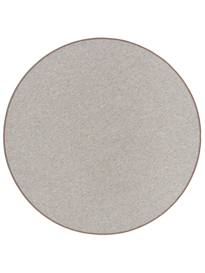 Velours-Teppich Strong Rund in taupe