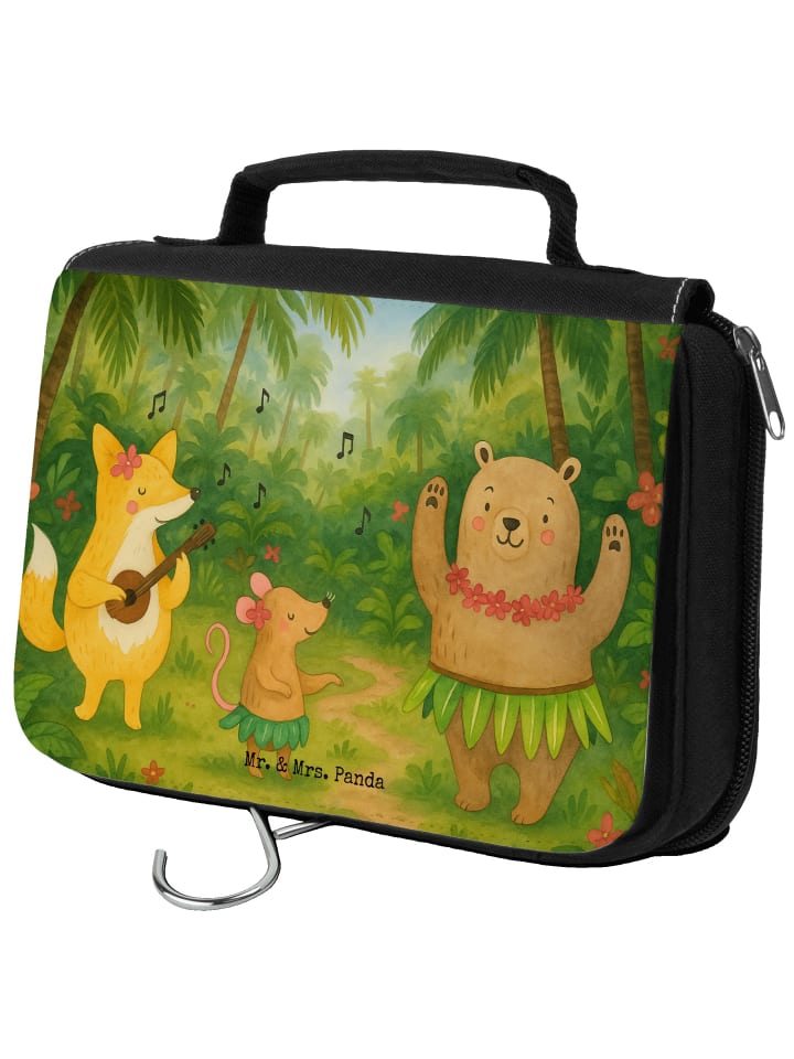 Kulturbeutel Waldtiere Aloha Design ohne Spruch in Weiß