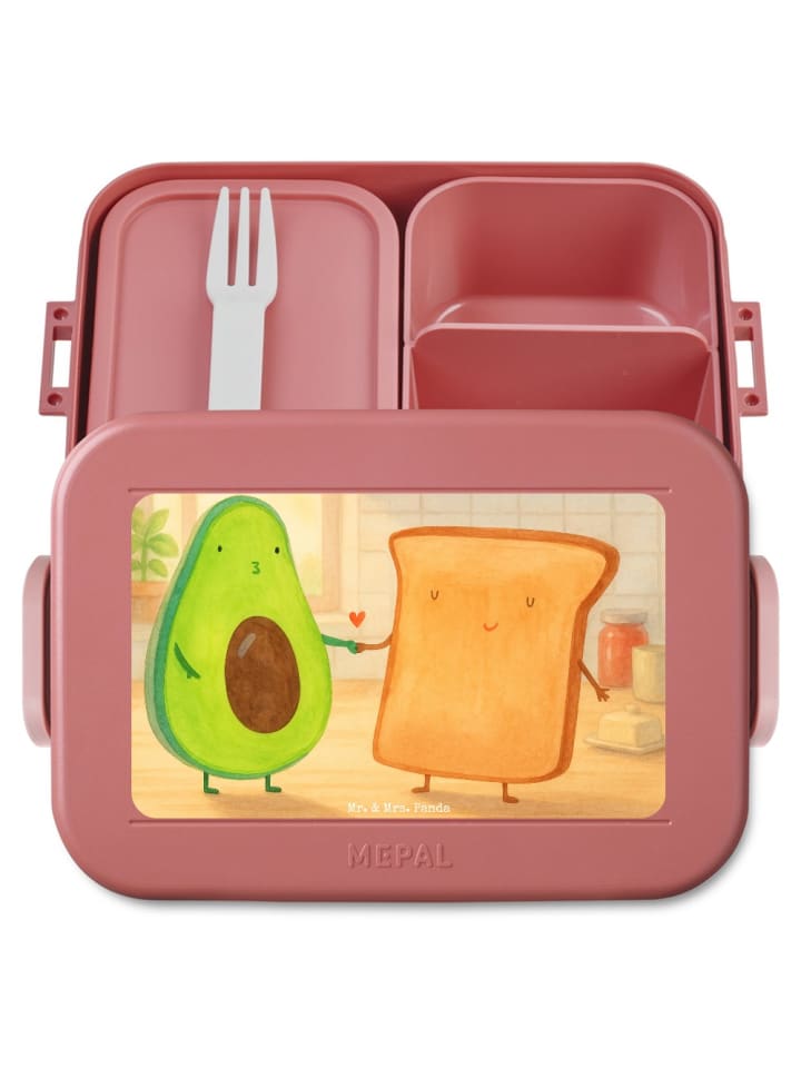 Bento Box Avocado Toast Design ohne Spruch in Rot Pastell