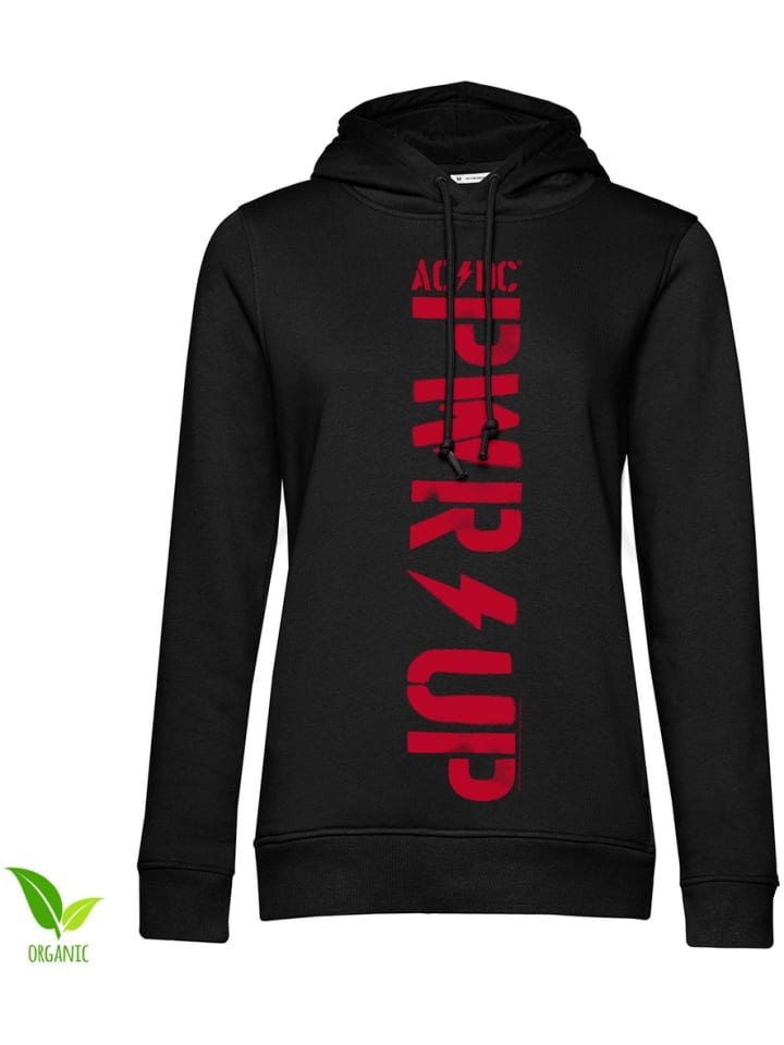 Hoodie "Pwr Up Vertical Logo Girly Hoodie" in Schwarz