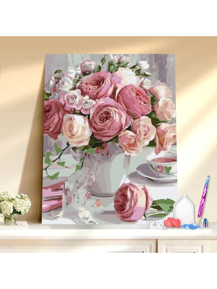 Diamond Painting-"Rosen Rosa"