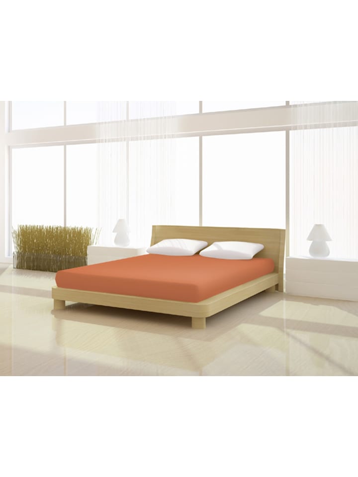 Spannbetttuch Elastan basic 180-200 x 200-220 cm in zimt