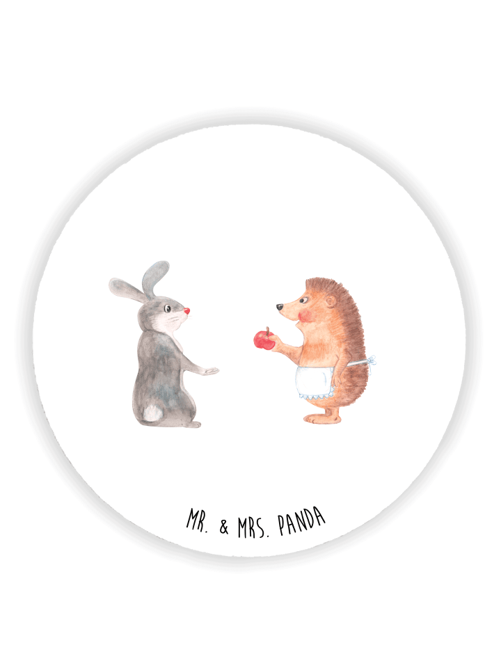Magnet Hase Igel ohne Spruch in Weiß