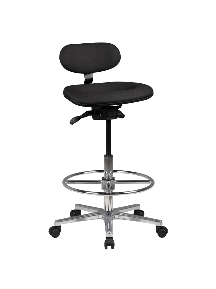 Bürostuhl in Schwarz / Stoff / 60x60x60