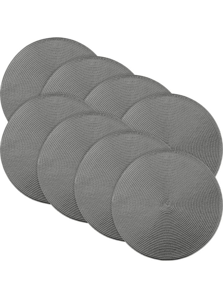 Tischset 8er-Pack Amadora in grau
