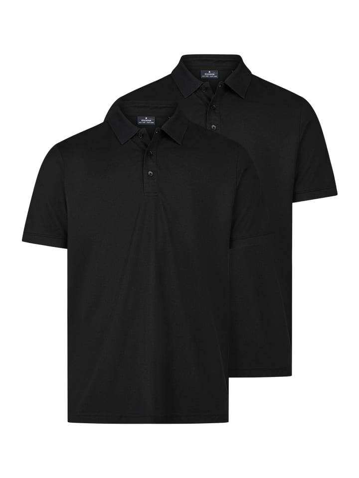 Poloshirt Basic in Schwarz