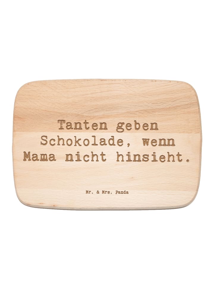 Brettchen Spruch Tante Schokolade mit Spruch in Transparent