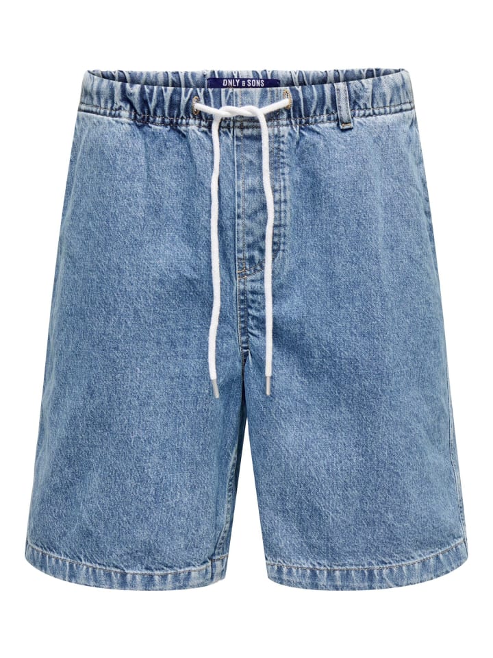 Jeans-Shorts in Medium Blue Denim