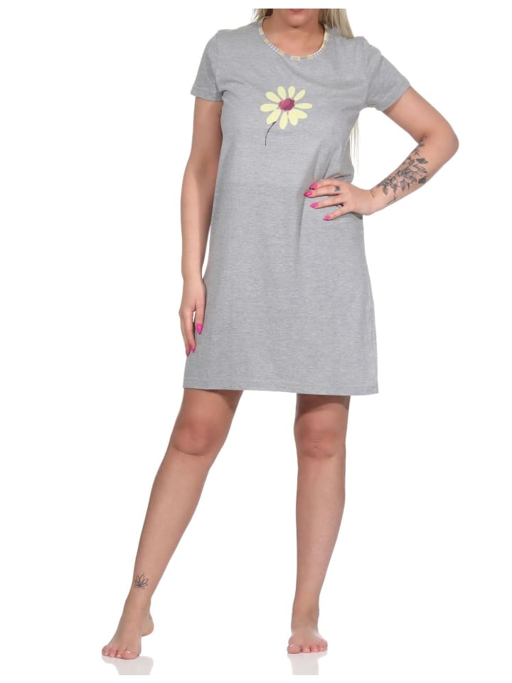 KurzNachthemd Blumen - 74680 in gelb