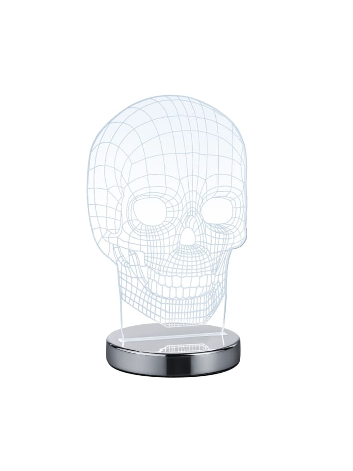 Tischleuchte SKULL in chrom