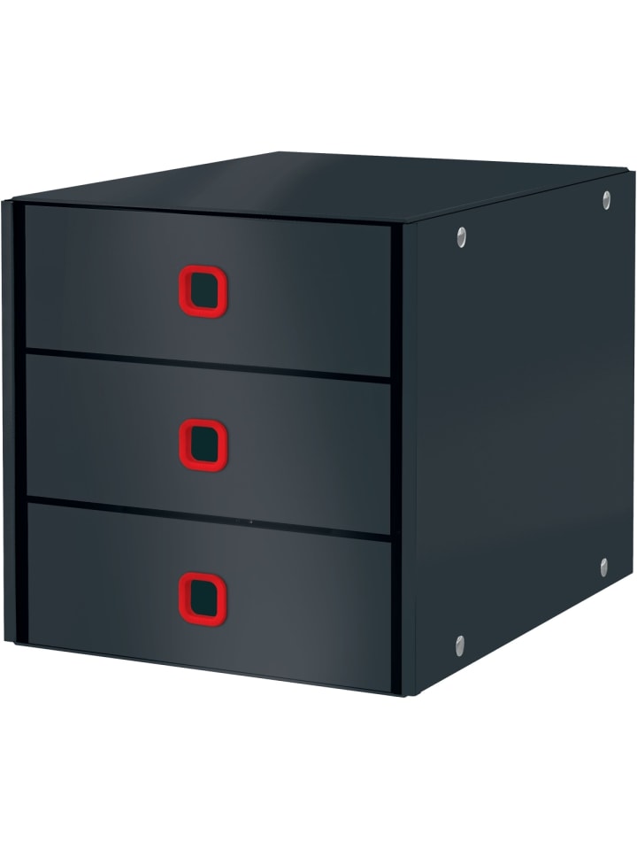 Schubladenset Click & Store Cosy 3 Schubladen Karton grau
