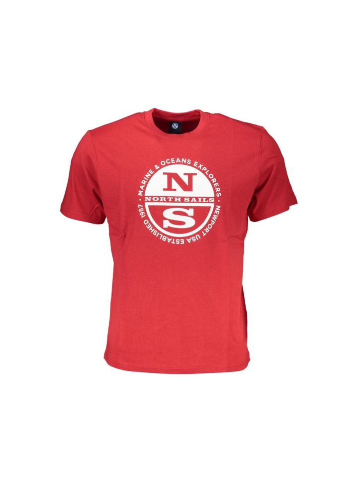 Rot Baumwolle Herren T-Shirt