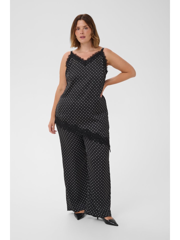 Casual Hose KCmissu Loose fit in Black W. White Dot