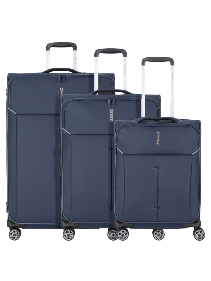Ironik 2.0 4 Rollen Kofferset 3-teilig mit Dehnfalte blu notte