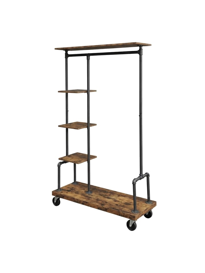 Kleiderständer Dalson in vintagebraun - (B)40 x (H)174.5 x (T)103.5 cm