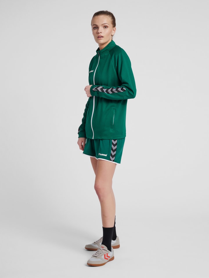 Reißverschluss Jacke Raglanärmel Hmlauthentic Damen in EVERGREEN