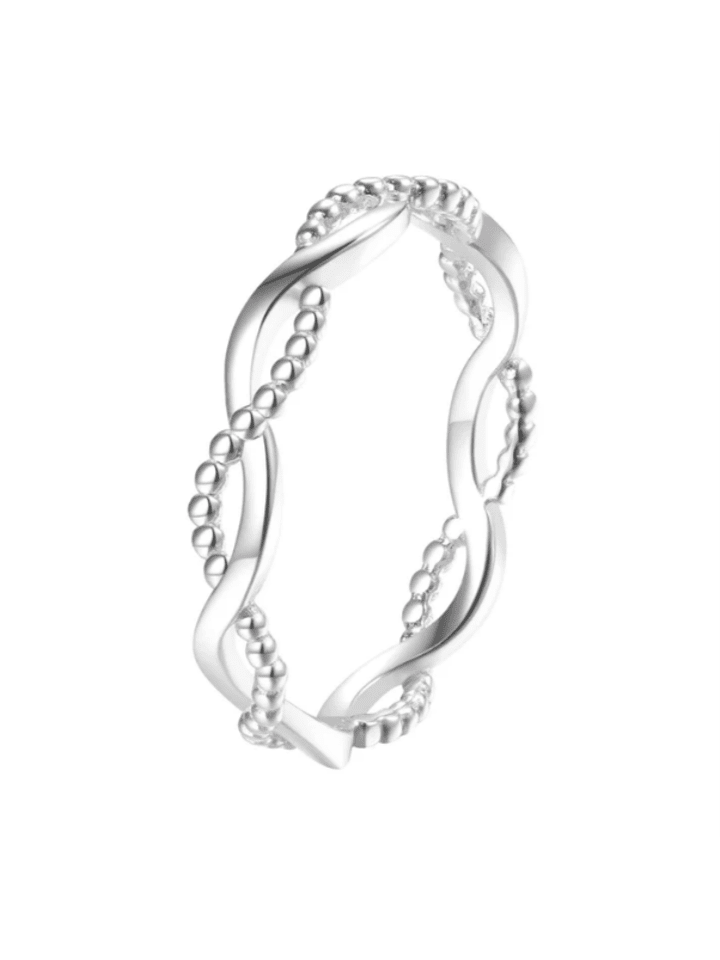 Doppelt Gedrehter Ring aus 925er Sterlingsilber 