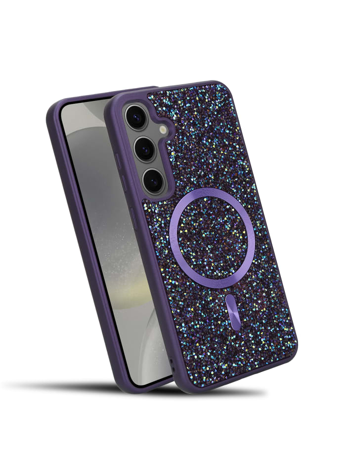 Hülle für Samsung Galaxy S24 PLUS Glitzer Schutzhülle in Lila