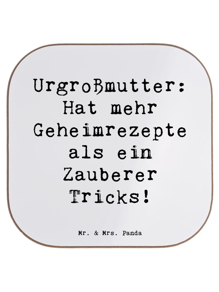 Untersetzer Urgroßmutter Schätze mit Spruch in Weiß