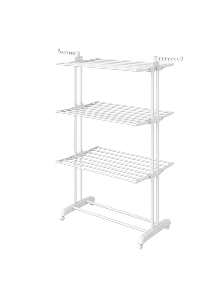 Wäscheständer Bunji in Weiß - (B)64.2 x (H)169.2 x (T)126.6 cm
