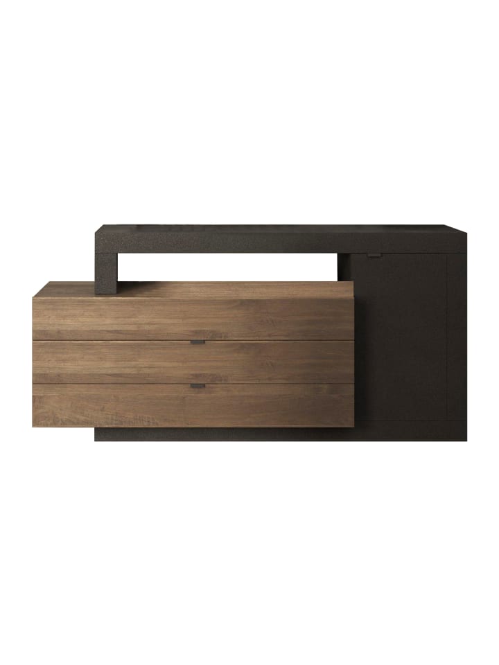 Buffet JOURNEY in Schwarz - (W)160  x (H)82  x (L)42 cm