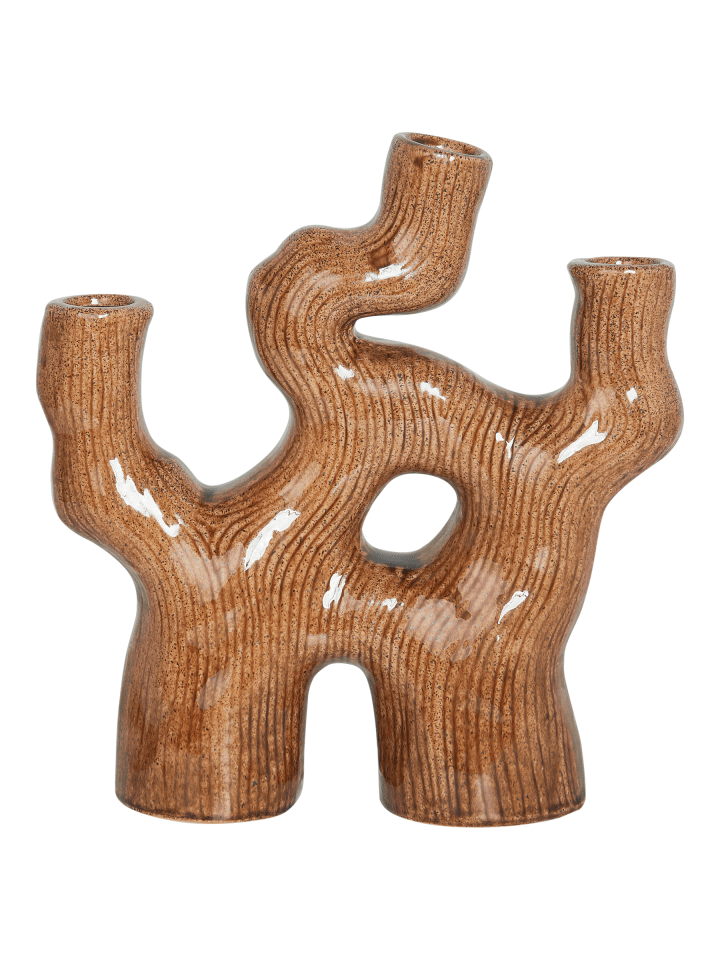 Blumenvase BARBUS in Braun - (W) 28 x (H) 31 x (L) 17 cm
