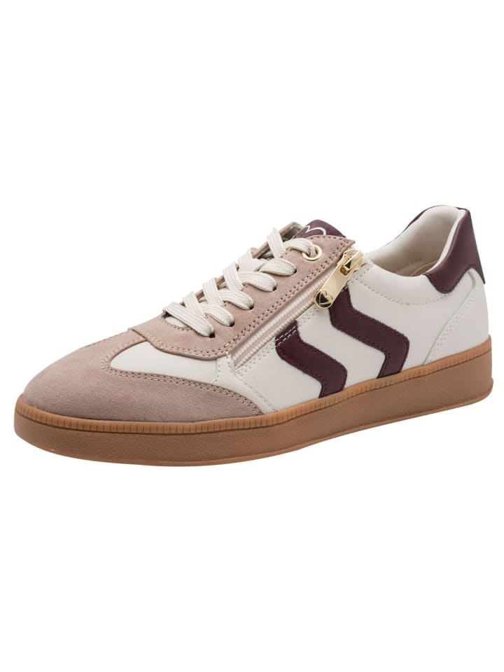 Sneaker in CREAM/BORDEAUX