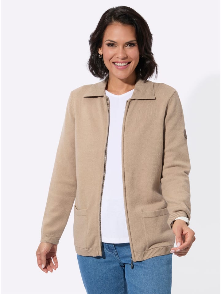 Strickjacke in beige