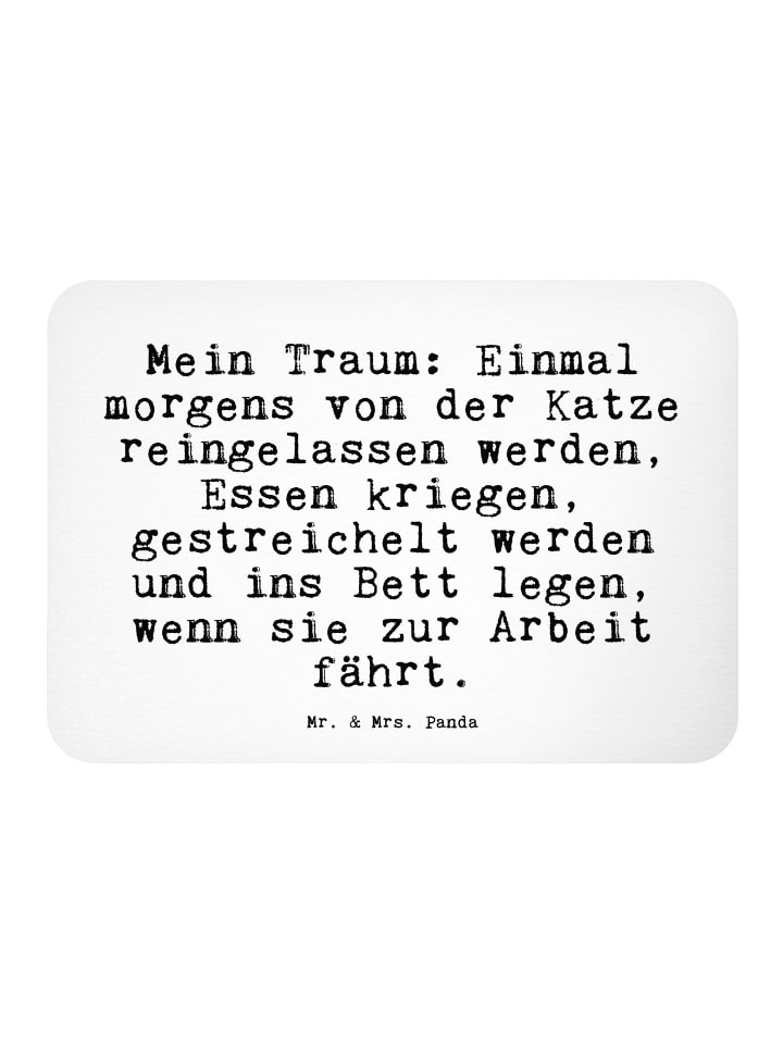 Magnet Mein Traum: Einmal morgens... mit Spruch in Weiß