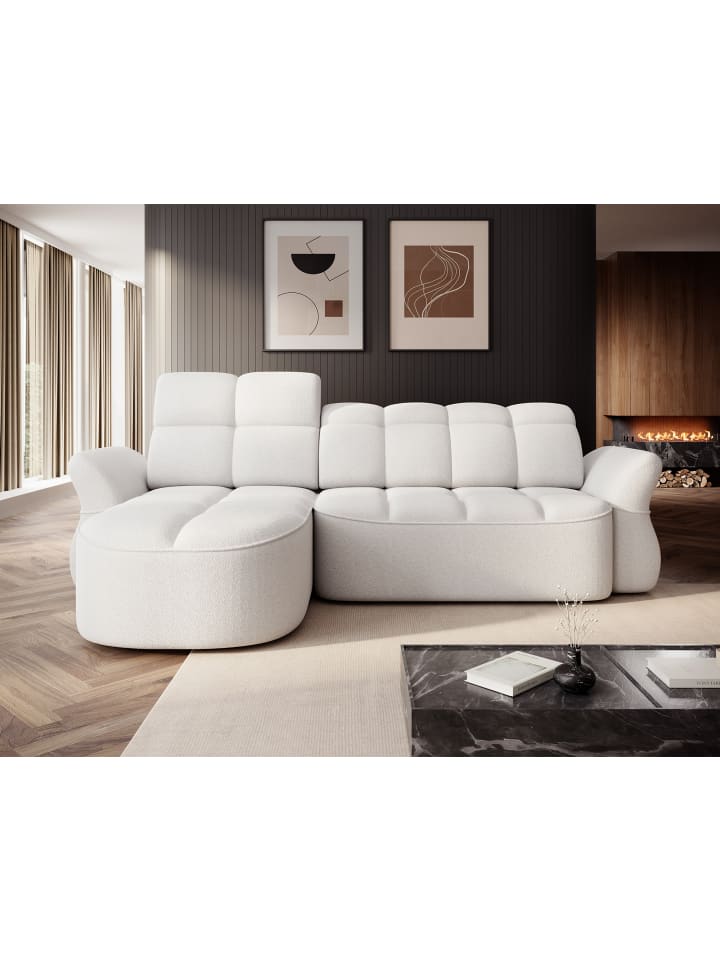 Benny Recamiere Links in Weiß -  (L) 185 x (B) 301 x (H) 115 cm