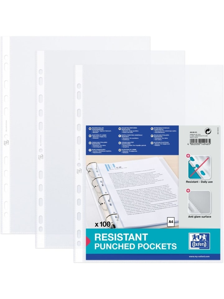 Prospekthülle A4 standard PP transparent 90my Packung mit 100 Stück