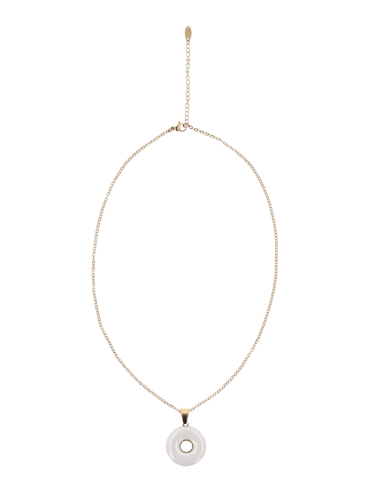 Women Chain Necklace in Gold White