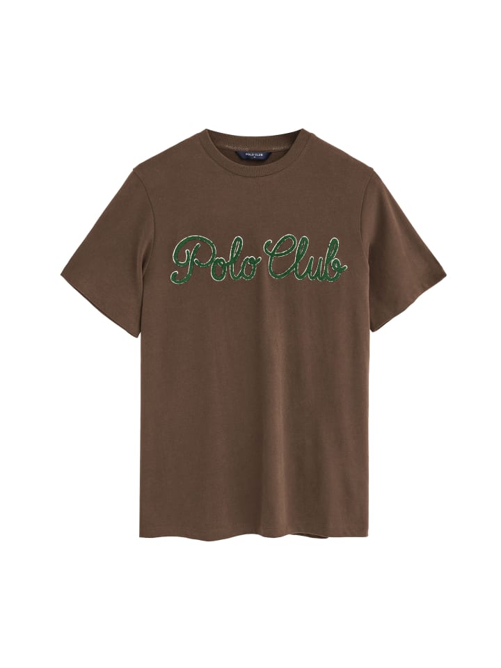 T-Shirt MAN MIRROR TSHIRT SHORT SLEEVE REGULAR FIT in Braun