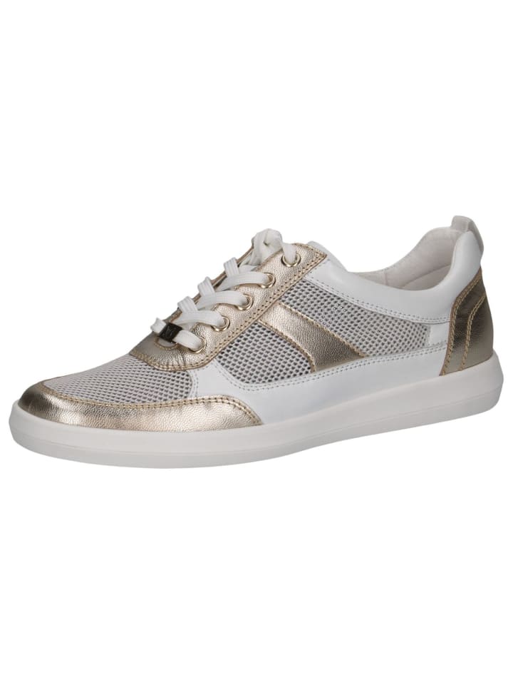 Sneaker in WHITE/LT GOLD