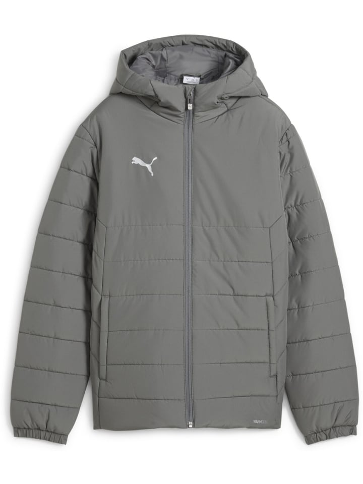 Trainingsjacke "TeamADDITIONS Hooded Padded Jacket Jr" in Grau