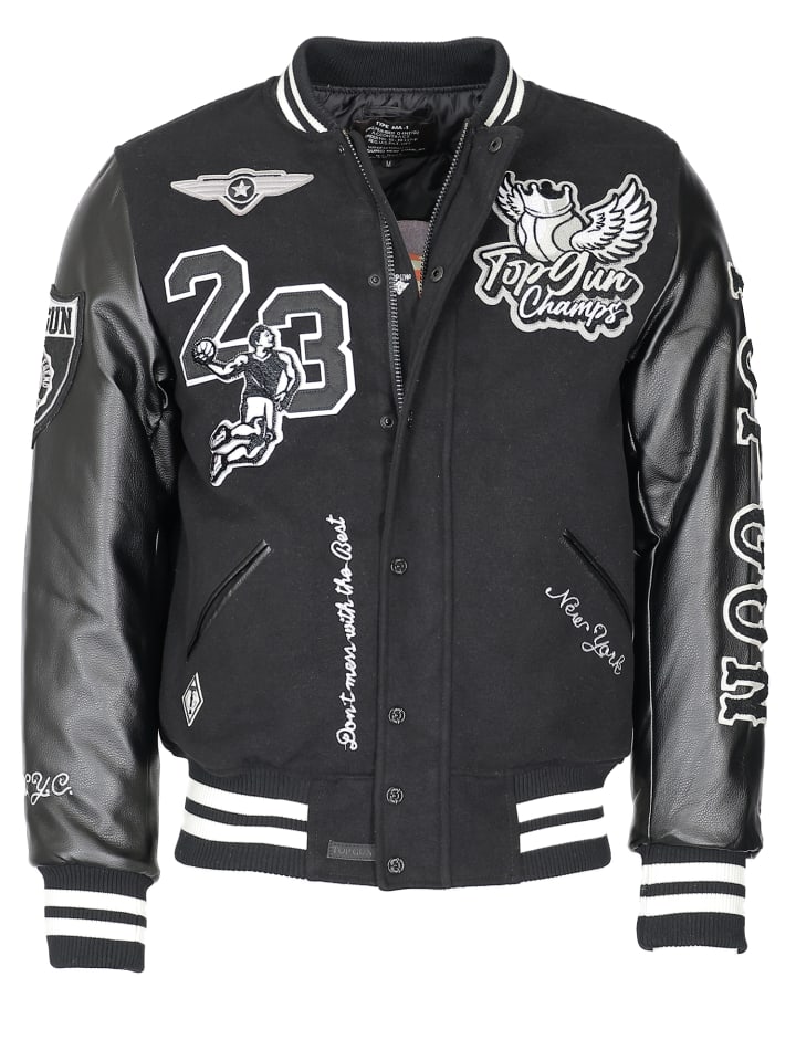 College Jacke TG23004 in schwarz
