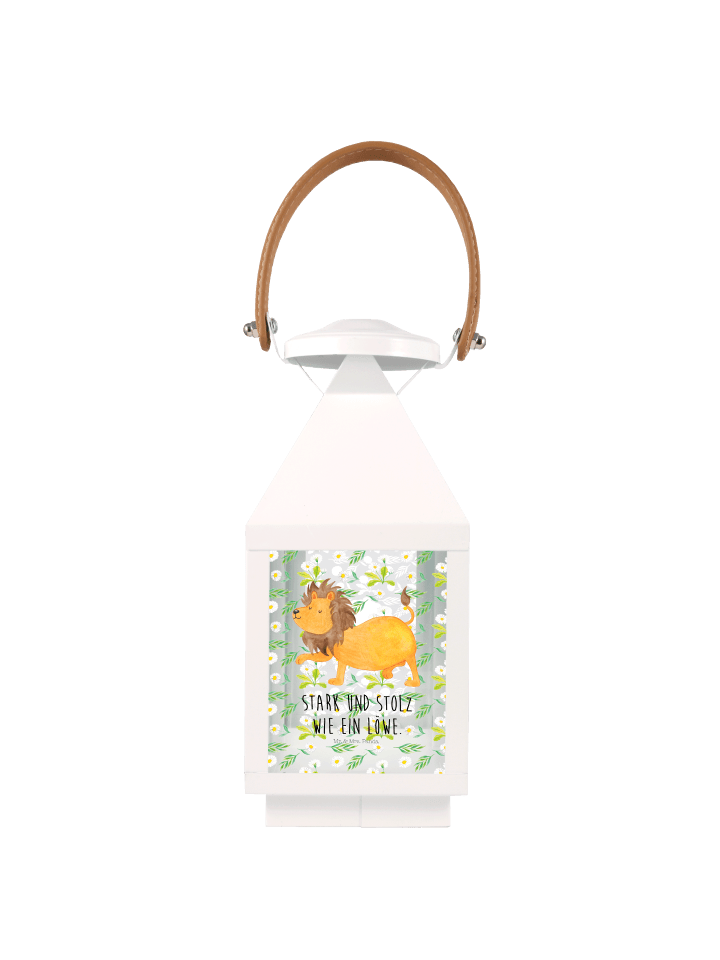 Laterne Sternzeichen Löwe mit Spruch in Transparent