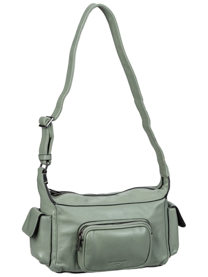 Schultertasche Lila S in Forest Green