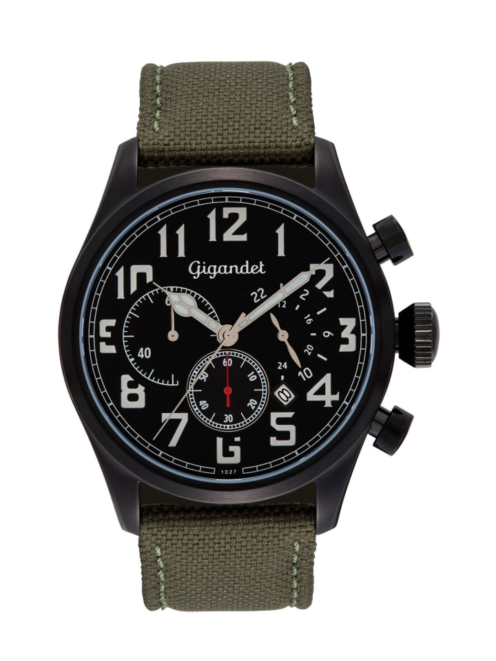Quarzuhr Chronograph "INTERCEPTOR" in Grün/Schwarz