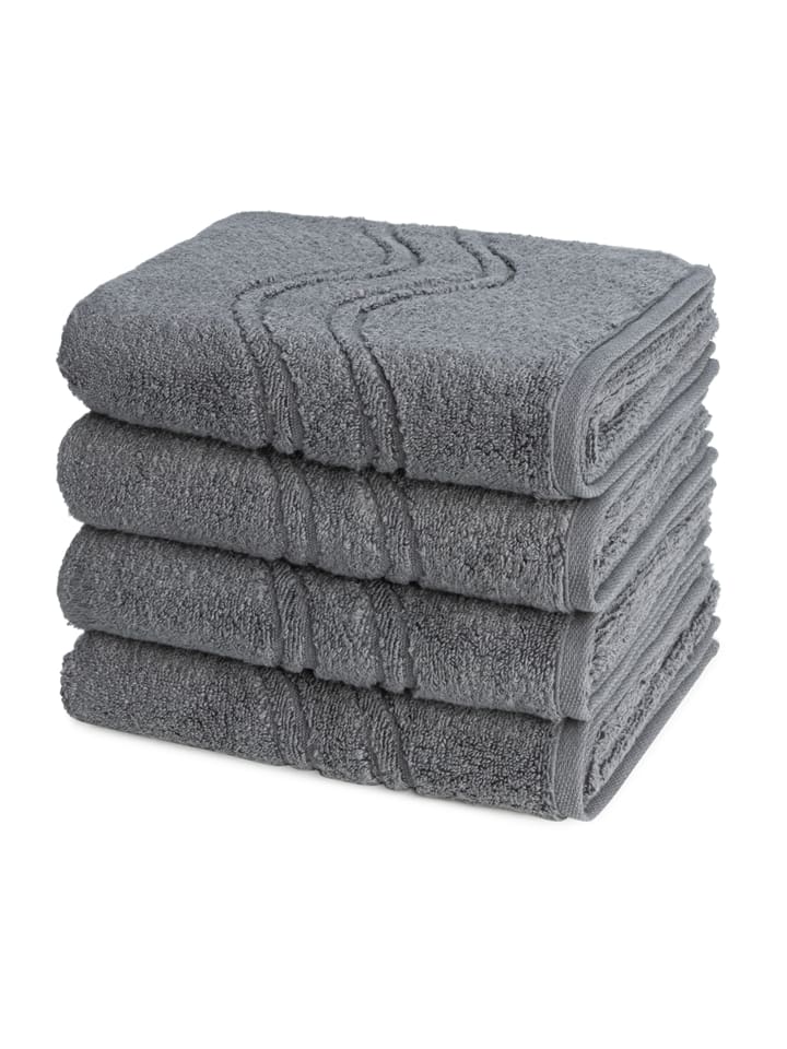 4 X Handtuch im Set Cashmere feeling in Anthrazit