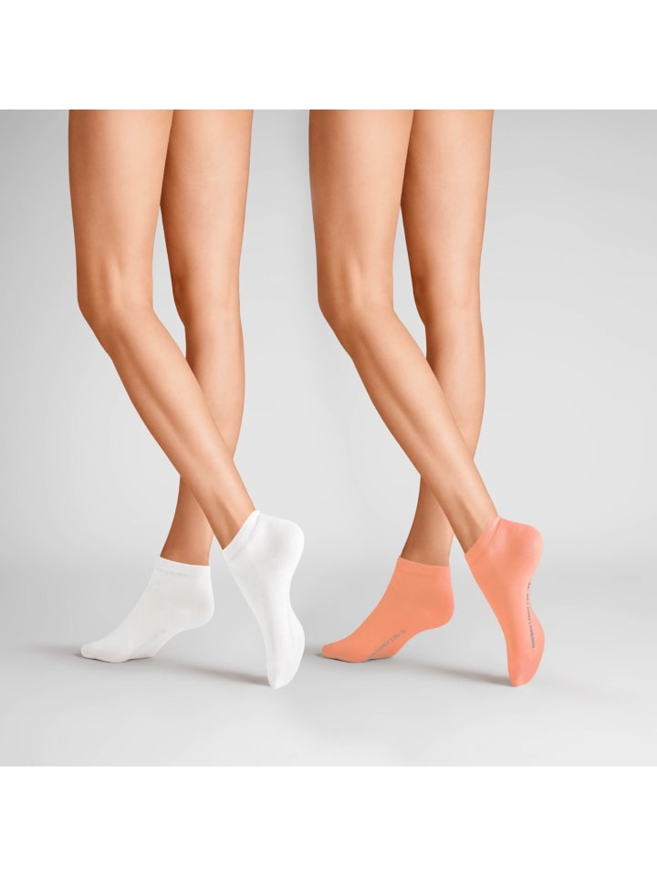 Sneakersocken Only 2-Pack hautfreundlich in Fresh coral