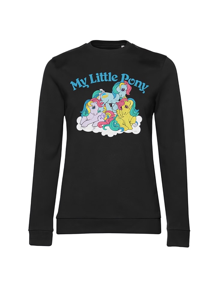 Pullover "Washed Girly Sweatshirt" in Schwarz