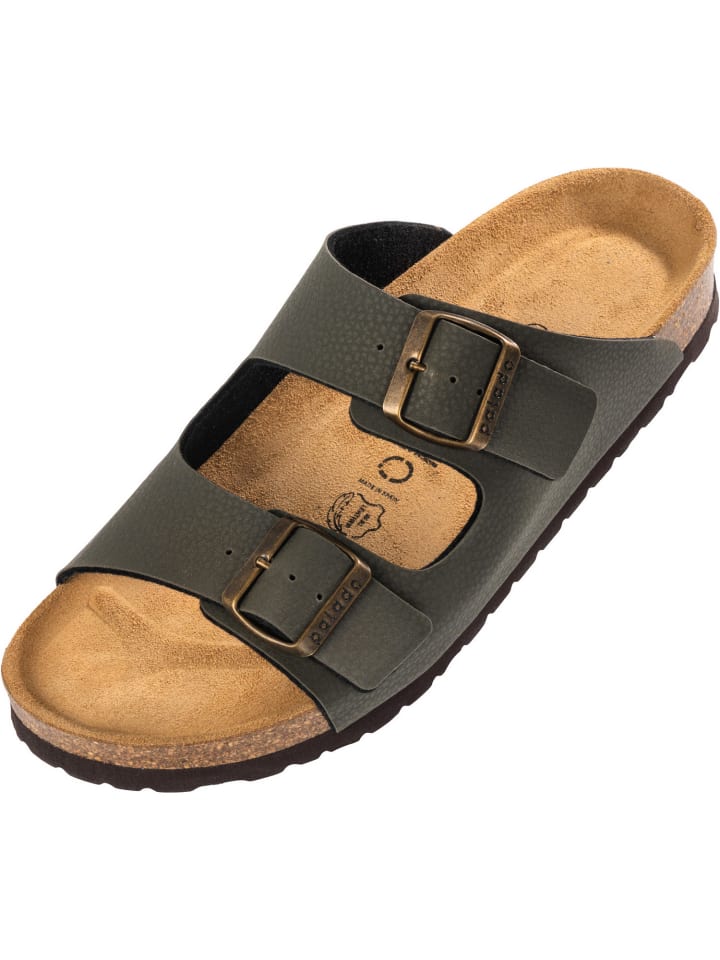 Pantoletten Korfu Herren in Olive Pebble