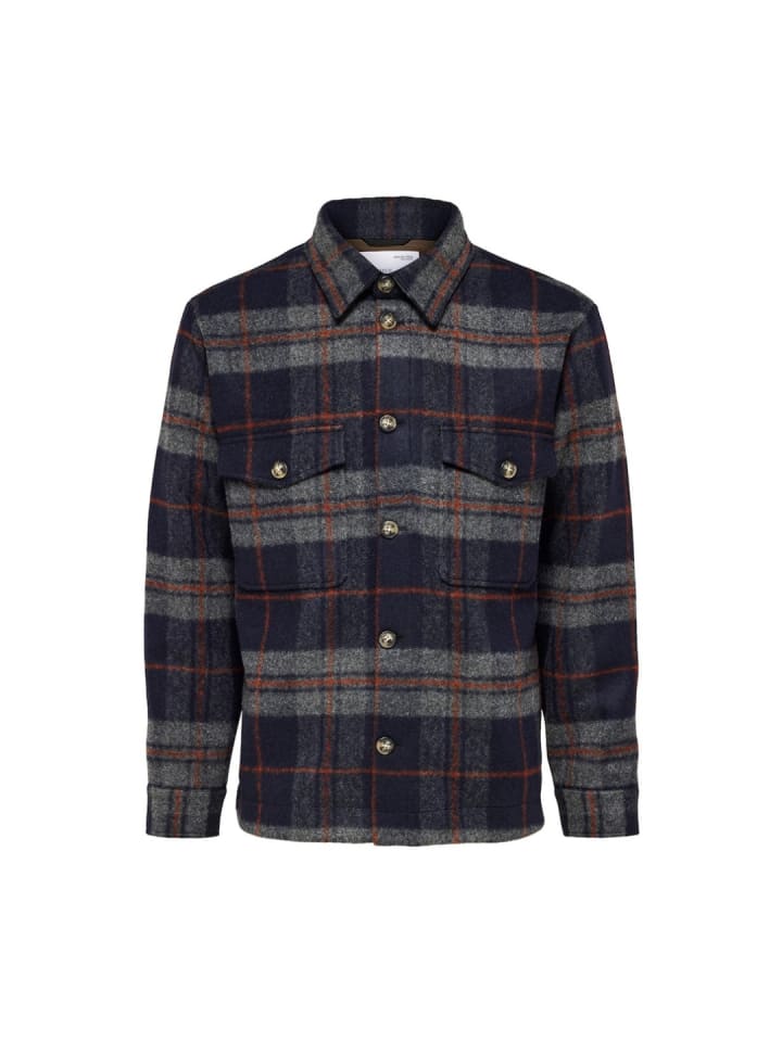 Langarmhemd in Navy Blazer