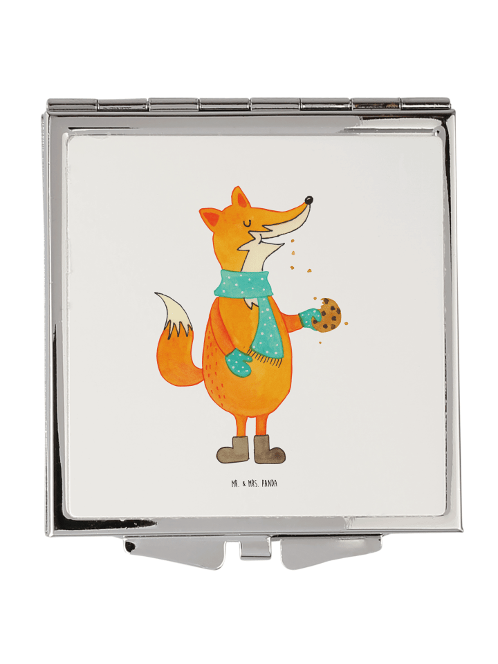 Schminkspiegel Fuchs Keks ohne Spruch in Weiß