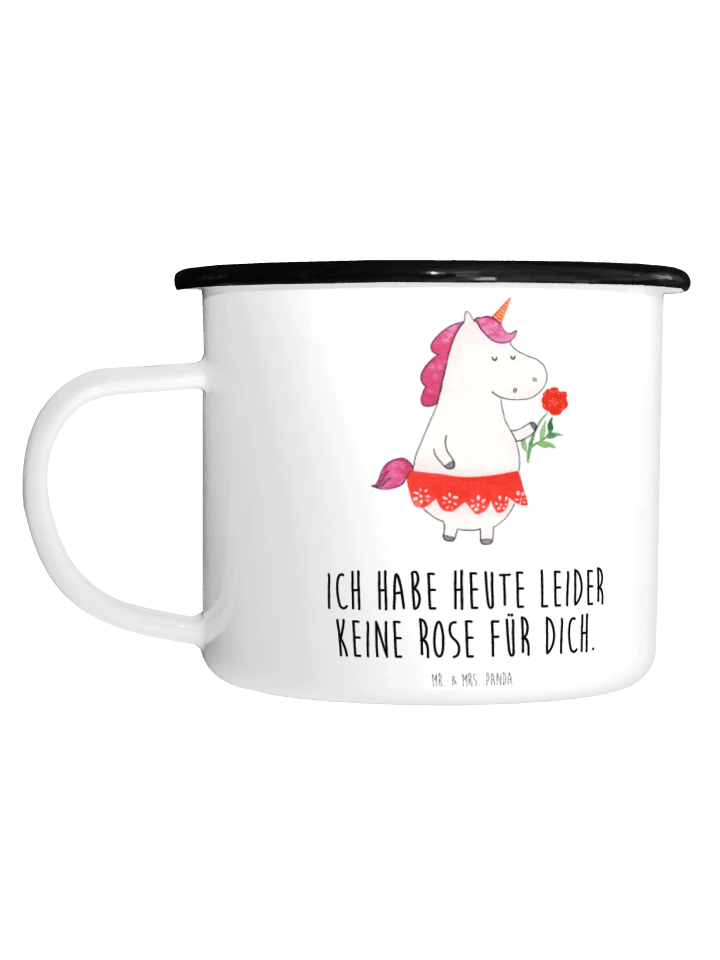 Tasse Einhorn Dame mit Spruch in Weiß