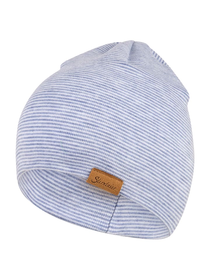 Beanie Streifen in samtblau