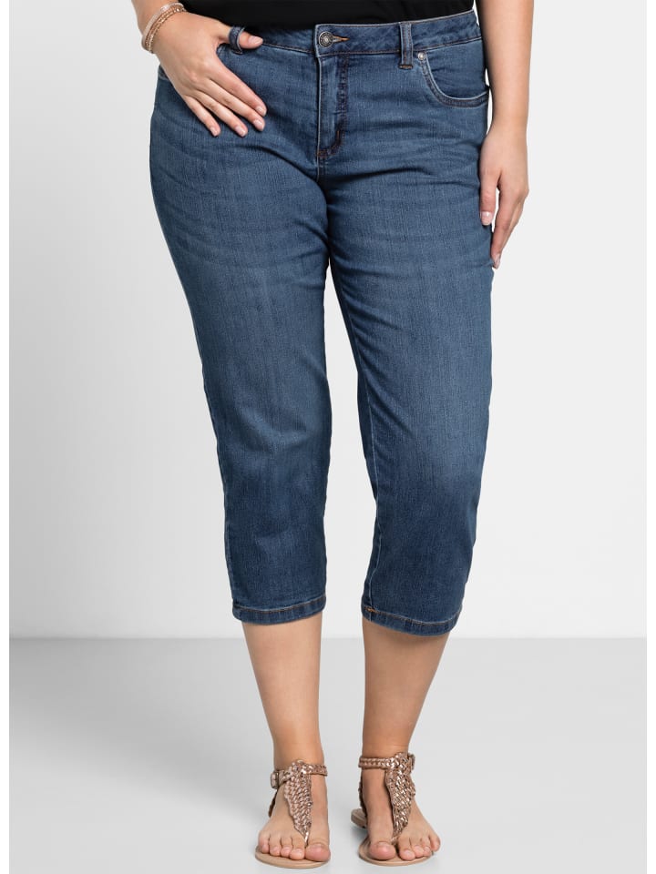 Caprijeans in blue denim