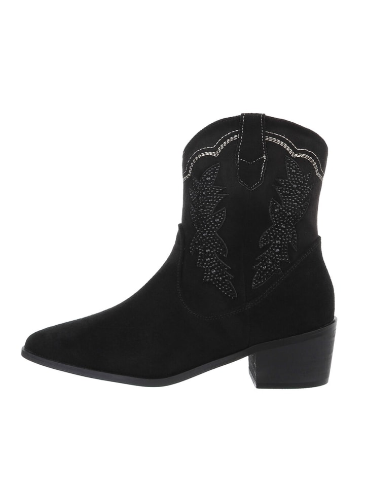 Stiefelette in Schwarz