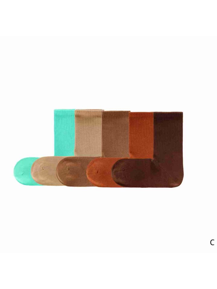5er-Set '90 Grad' rechteckige Socken C